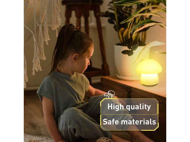 Mushroom Lamp, Rechargeable Mushroom Night Light, Multi-Color LED Mushroom Nightlight