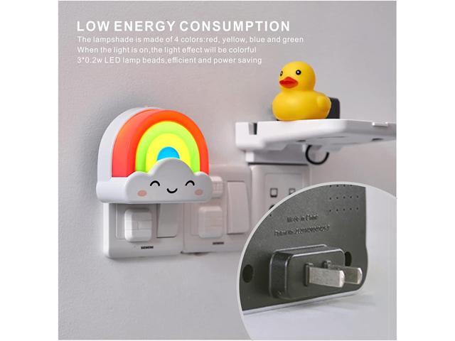 Gemdeck LED Rainbow Night Light, Plug in Night Light for Kids, Nightlight for Baby Children