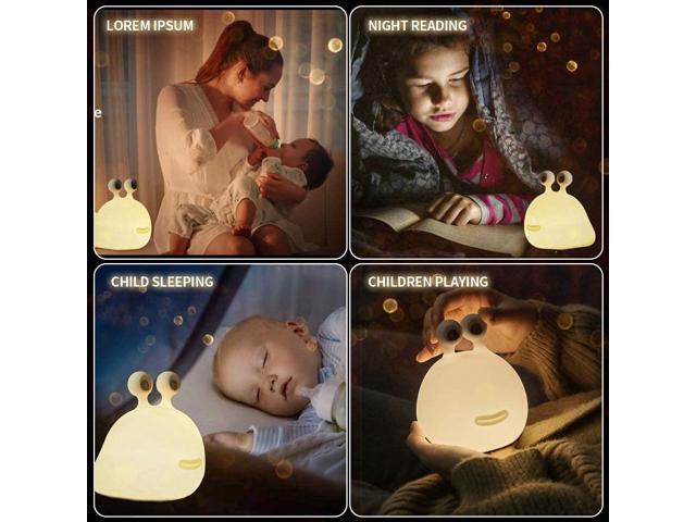 Gemdeck Slug Night Light, Silicone Night Light, Cute Animal Lamp for Baby with Touch