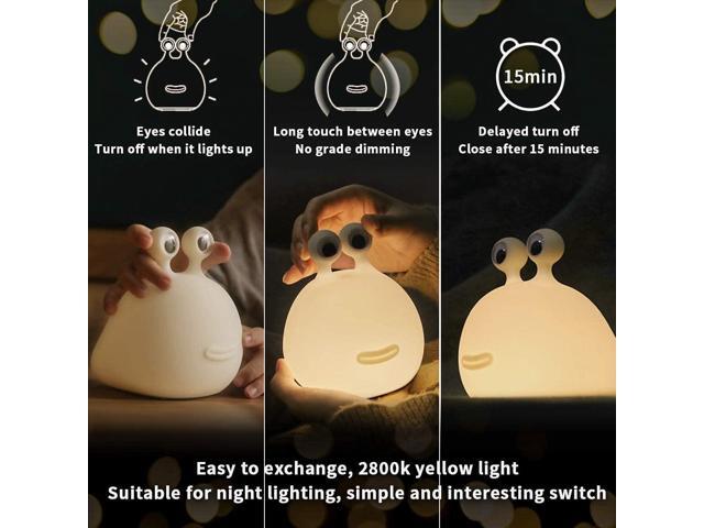 Gemdeck Slug Night Light, Silicone Night Light, Cute Animal Lamp for Baby with Touch