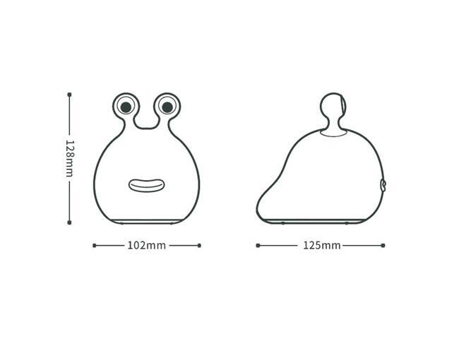 Gemdeck Slug Night Light, Silicone Night Light, Cute Animal Lamp for Baby with Touch
