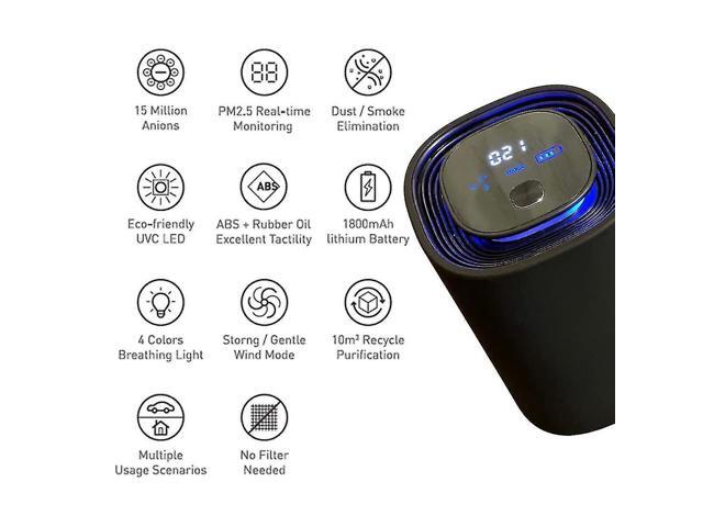 Gemdeck Uv Smart Air Purifier Travel Ionizer Air Purifier Car Air Purifier