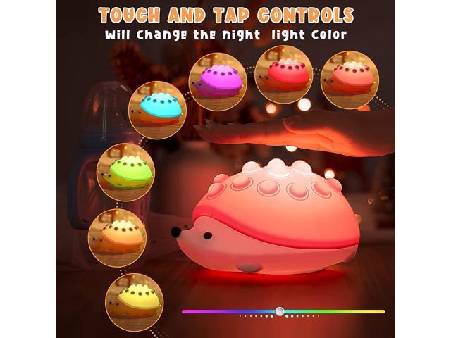 Gemdeck Silicone Hedgehog Night Light, Night Light for Kids Room,Silicone Touch Lamp