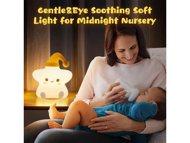 Gemdeck Silicone Cute Stars Night Light, Baby Star Night Light, Battery Night Light Lamp