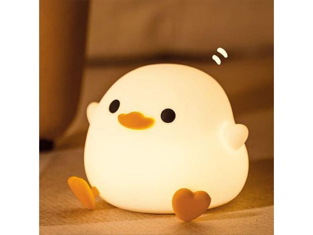Photos - Chandelier / Lamp Gemdeck Cute Duck Night Light, Animal Silicone Nursery Rechargeable Table