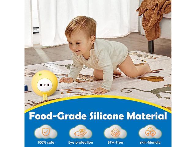Gemdeck Cute Orange Silicone Night Light, Portable Bedside Lamp Nursery USB Rechargeable Brightness Adjustable