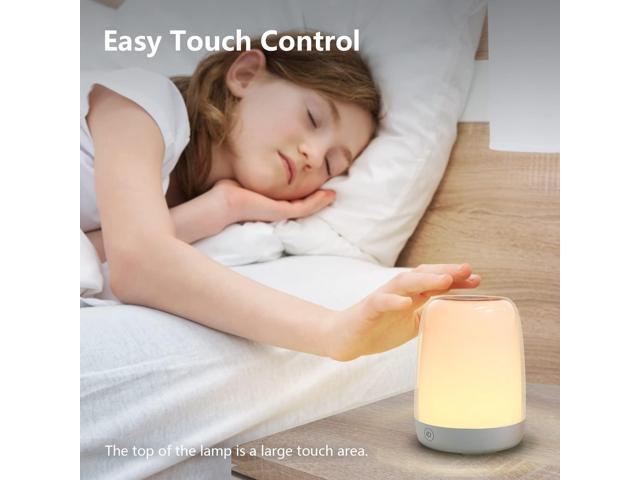 Gemdeck Color Changing Nursery Night Light, Baby Night Light with Dimmable Warm Light, USB Bedside Night Light Lamp