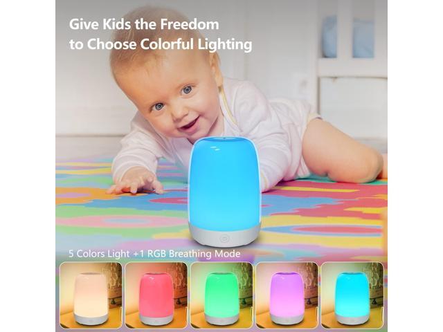 Gemdeck Color Changing Nursery Night Light, Baby Night Light with Dimmable Warm Light, USB Bedside Night Light Lamp