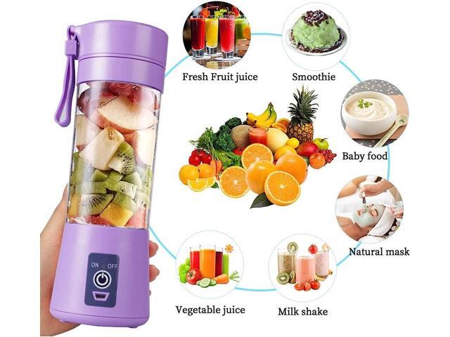 Gemdeck Portable Electric Juicer Cup, Usb Rechargeable Portable Blender,Automatic Household Electric Juicer Purple
