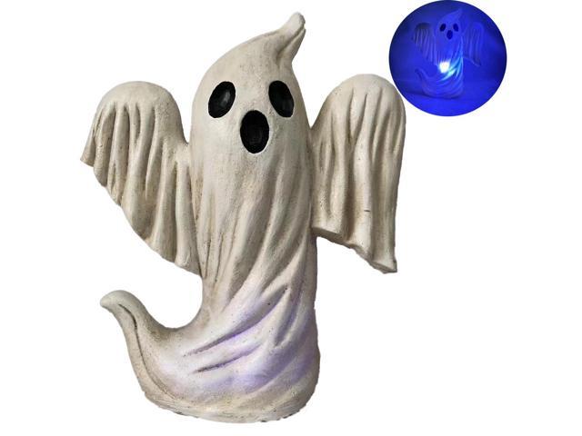 Photos - Chandelier / Lamp Gemdeck Halloween Decor Ghost With Pumpkin Light Up Jack-o'-lantern Cerami