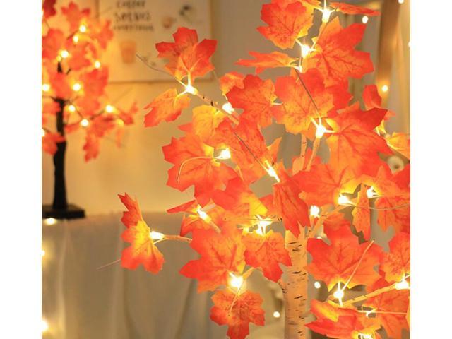Gemdeck Thanksgiving Decor Lighted Maple Tree Fall Halloween Decorations