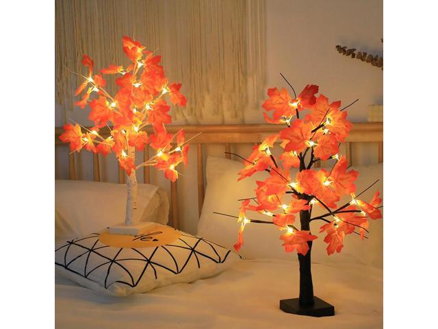 Gemdeck Thanksgiving Decor Lighted Maple Tree Fall Halloween Decorations