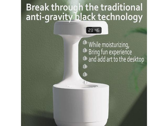 Gemdeck Portable Humidifier, Anti Gravity Air Humidifier with Water Dropletmall Black
