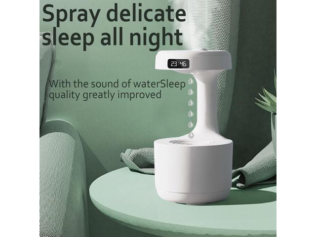 Gemdeck Portable Humidifier, Anti Gravity Air Humidifier with Water Dropletmall Black