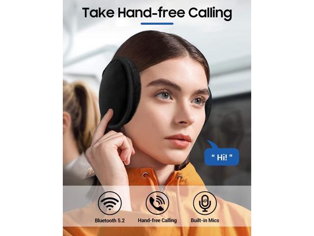 Gemdeck Bluetooth Ear Warmers Ear Muffs Earmuffs Built-in HD Speakers for Winter