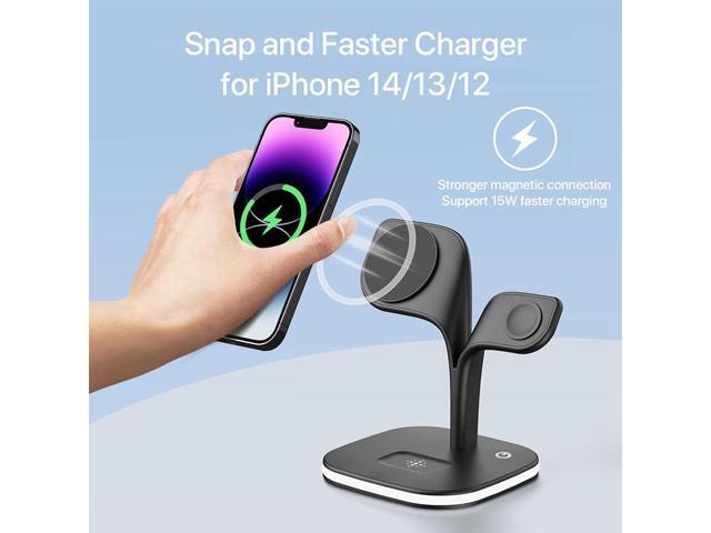 Gemdeck Magnetic Wireless Charger, 5 in 1 Fast Mag-Safe Wireless Charger Stand