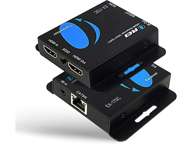 OREI HDMI Extender Over Cat5 165ft - 4K@30Hz with IR, Loop Out, EDID, PoC