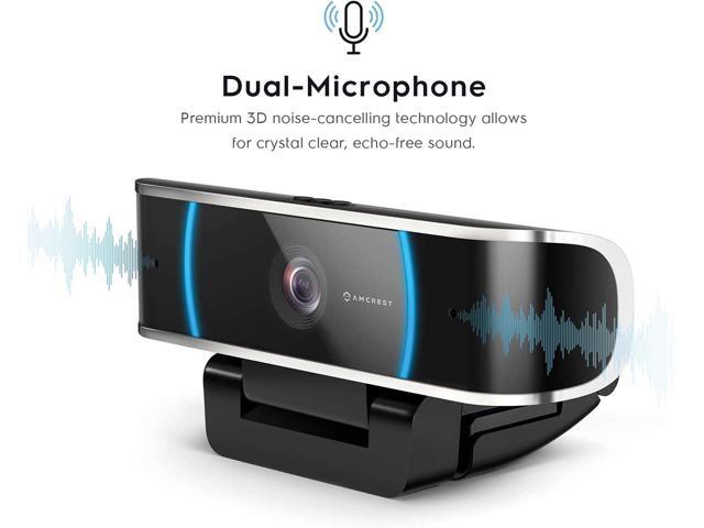 Amcrest 5-Megapixel Webcam with Microphone, Web Cam USB Camera, Computer HD Streaming Webcam for PC Desktop & Laptop w/Mic, Wide Angle Lens & Large...