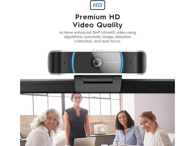Amcrest 5-Megapixel Webcam with Microphone, Web Cam USB Camera, Computer HD Streaming Webcam for PC Desktop & Laptop w/Mic, Wide Angle Lens & Large...