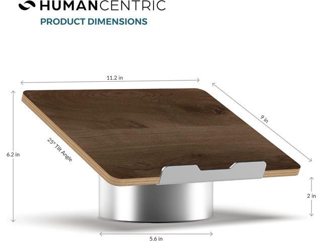 HumanCentric Portable Electronic Device Stand - Black Walnut Wood Laptop Stand, Ergonomic Computer Stand for Laptop, Compatible with MacBook Stand...