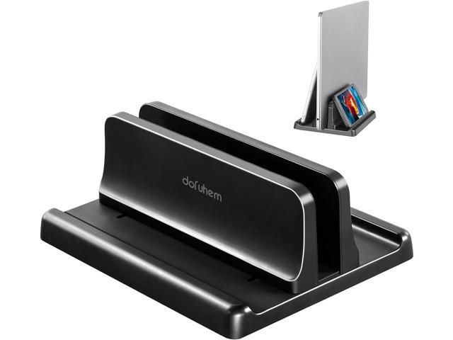Aluminum Vertical Laptop Stand Dock Holder, Adjustable Slot Width (12-42mm/0.5-1.65 inch), Space-Saving Upright Storage for MacBook and Laptops,...