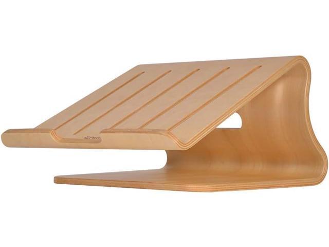 SAMDI Wood Laptop Stand, White Birch, Ergonomic Design for Most Laptops Heat Dissipation, Cord Management, Suitable for Desk or Tabletop (2020-02)