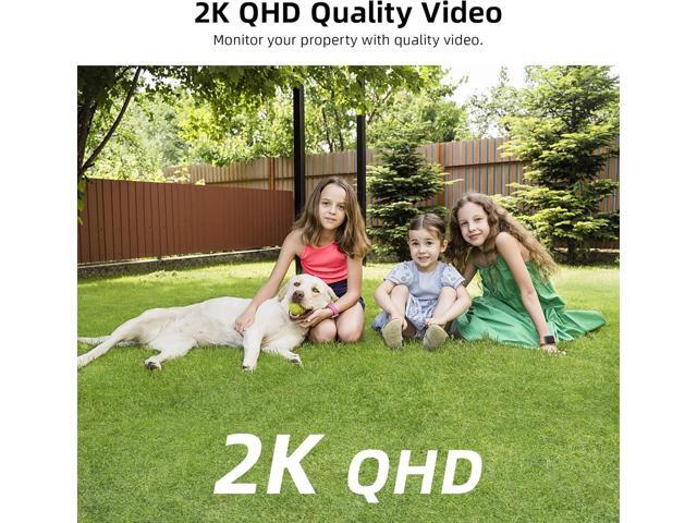 AOSU 2K Security Cameras Wireless Outdoor, Battery Powered for Home Security Cameras with PIR Human Motion Detection, Full-Color Night Vision,...