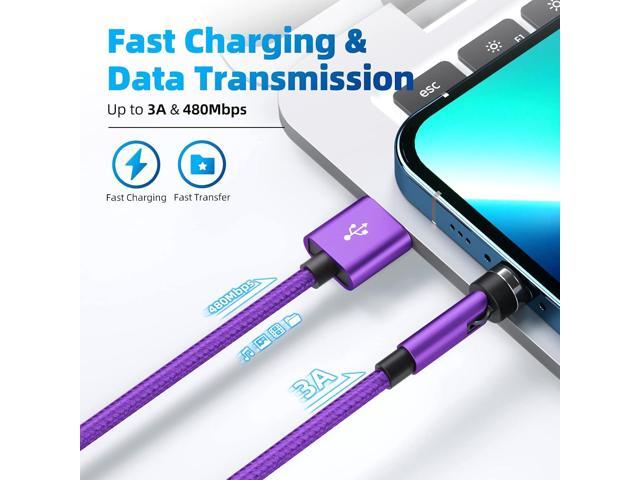 540° Rotation Magnetic Charging Cable 3 in 1 Magnetic Phone Charger [4-Pack, 3ft/3ft/6ft/10ft] 3A Fast Charging Cable & Data Transfer USB Magnet...