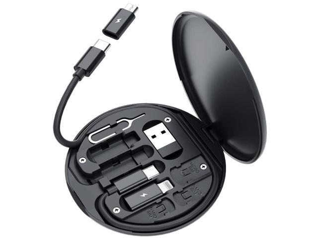 Yesimla USB C Adapter Cable Kit, Multi Charging Cable Case Convertor USB C to Lightning/Type C/Micro/USB A Adapter, Data Transfer Contains Card...