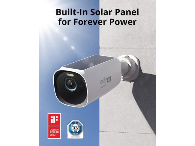 eufy Security eufyCam S330 (eufyCam 3) Add-on Camera, Security Camera Outdoor Wireless, 4K with Integrated Solar Panel, Face Recognition AI,...