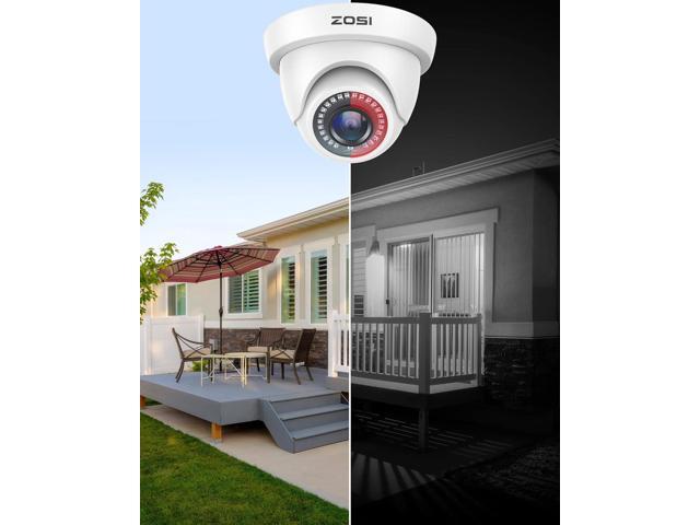 ZOSI 2Pack 2.0MP HD 1080P Security Cameras Kit, 80ft Night Vision, Indoor Outdoor Home CCTV Dome Cameras for 1080P/5MP/4K HD-TVI Analog DVR System
