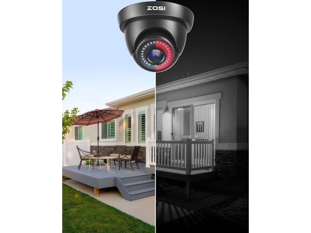 ZOSI 4 Pack 1080p 2MP HD-TVI Home Security Camera Outdoor Indoor 1920TVL, Weatherproof Surveillance CCTV Black Dome Camera, 80ft Night Vision,...