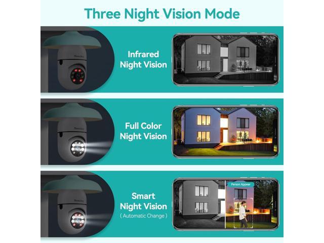 2K/3MP Light Bulb Security Camera, 5G& 2.4GHz WiFi 2 Pack Alexa Home 360° Wireless Security Camera Outdoor, Motion Tracking Detection Alarm,Color...