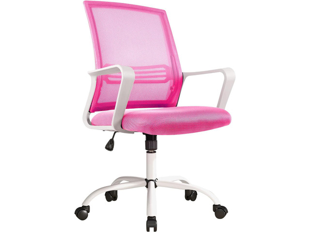 Desk Chair, Office Chair Mesh, Ergonomic Home Office Desk Chair Swivel Adjustable Task Chair Computer Chairs Mid Back with Rolling Wheels and...
