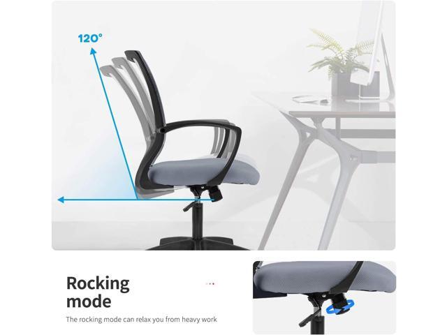Office Chair Clearance Mid Back Mesh Chair with Ergonomic Lumbar Support and Armrest Adjustable Computer Chair Study Desk Chair Swivel Rolling Task...
