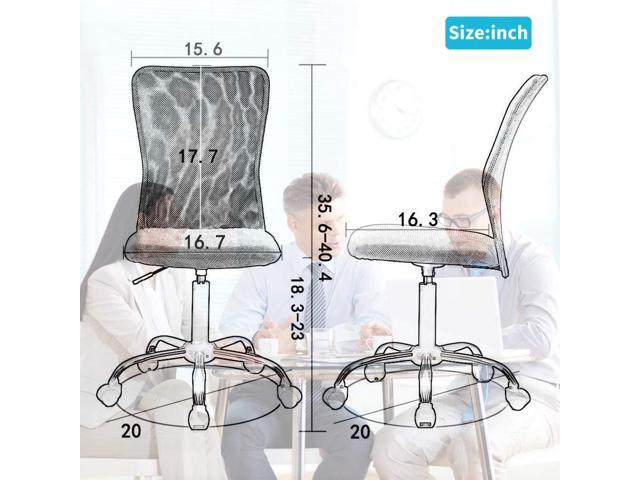 4 Pack Office Chair Desk Chair Computer Chair w/Lumbar Support Ergonomic Mid Back Mesh Adjustable Height Swivel Chair Armless Modern Task Executive...