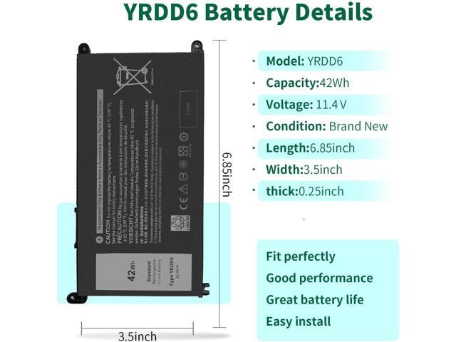 42Wh YRDD6 Battery for Dell inspiron 15 3000 Series 3583 3593 3582 3584 3501,inspiron 15 5000 Series 5582 5584 5593 5594 5598 5585 14 3493 5481...