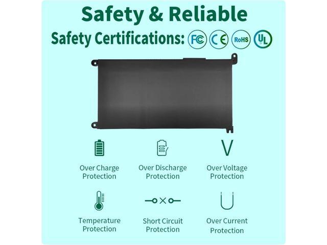 42Wh YRDD6 Battery for Dell inspiron 15 3000 Series 3583 3593 3582 3584 3501,inspiron 15 5000 Series 5582 5584 5593 5594 5598 5585 14 3493 5481...
