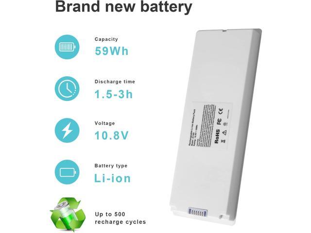 ARyee 59Wh 10.8V A1185 Laptop Battery Replacement for Apple MacBook 13 A1181 MA561 MA254 MA255 MB402 MB061 MB062 (Mid/Late 2006, Mid/Late 2007,...
