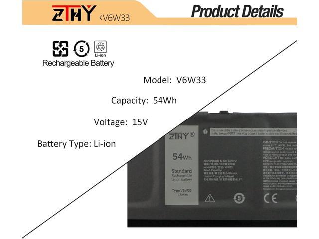 V6W33 Battery 54Wh 4-Cell Replacement for Dell Inspiron 3510 3511 3515 5310 5410 5418 5510 5515 5518 5625 5630 5635 7415 7435 7425 7430 7445 2-in-1...