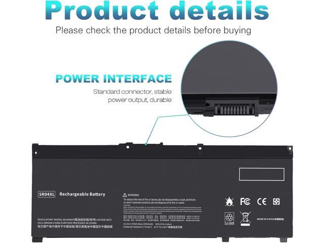 SR03XL SR04XL SRO4XL Laptop Battery for Hp 917678-171 917678-1B1 917678-2B1 917724-855 HSTNN-DB7W HSTNN-IB7Z HSTNN-IB72 TPN-C133 TPN-C134 TPN-Q193...