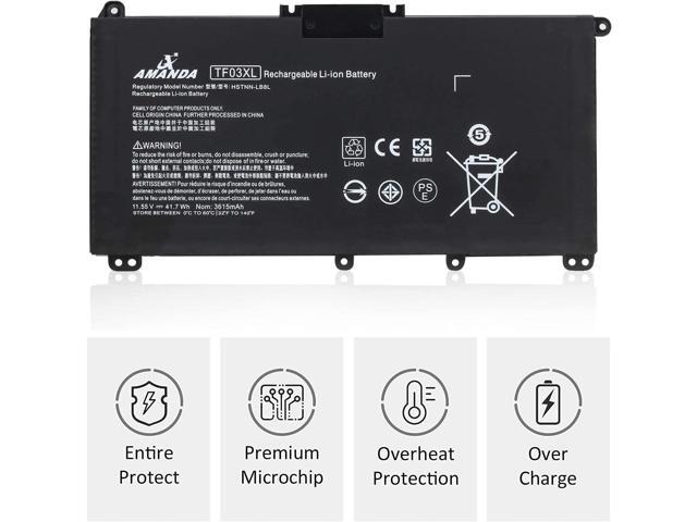 Amanda TF03XL Laptop Battery Replacement for HP Pavilion 15-CC 15-CD 17-AR Series 15-cc154cl 15-cc060wm 15-cc152od 15-cc055od 15-cd040wm 17-AR007CA...