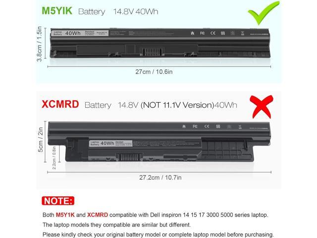 M5Y1K Laptop Battery for Dell Inspiron 14 15 17 5000 3000 Series 5559 5558 3551 3451 3558 i3558 3567 5755 5756 5458 5759 5758 5759 GXVJ3 453-BBBQ...