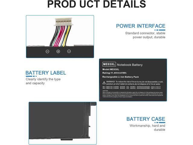 ME03 ME03XL Laptop Battery for HP Stream 11-D 13-C Series 13-c110nr 13-c010nr 13-c014tu 11-d010nr 11-d020nr 11-d010wm 11-d011wm Notebook 787521-005...