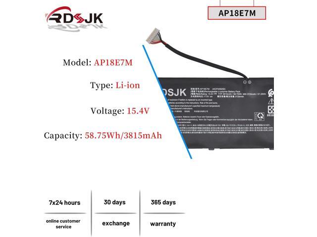 AP18E7M AP18E8M Laptop Battery for Acer Nitro 5 AN515-43 AN515-44 AN515-52 AN515-54 AN517-51 AN517-52 Nitro 7 AN715-51 Aspire 7 A715-74G Predator...
