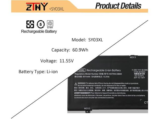 ZTHY SY03XL Laptop Battery Replacement for HP Chromebook X360 14 G1 14-DA 14-DA0011DX 14-DA0021NR 14-DA0500ND Chromebook 15-DE 15-DE0010NR...