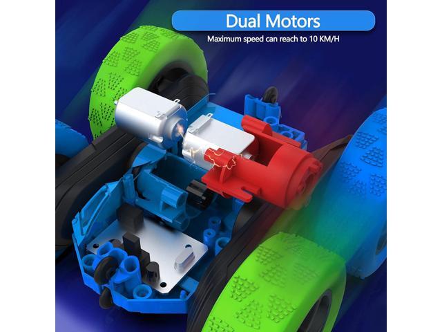 Remote Control Car for 6-12 Year Old Double Sided 360°Rotating 4WD RC Cars with Headlights 2.4GHz Electric Rechargeable Race Stunt Toy Car for Boys...