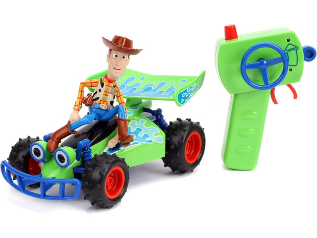 Jada Toys Jada Disney Pixar Toy Story 4 Turbo Buggy W/Woody Radio Control Vehicle, 2.4 Ghz, 1: 24