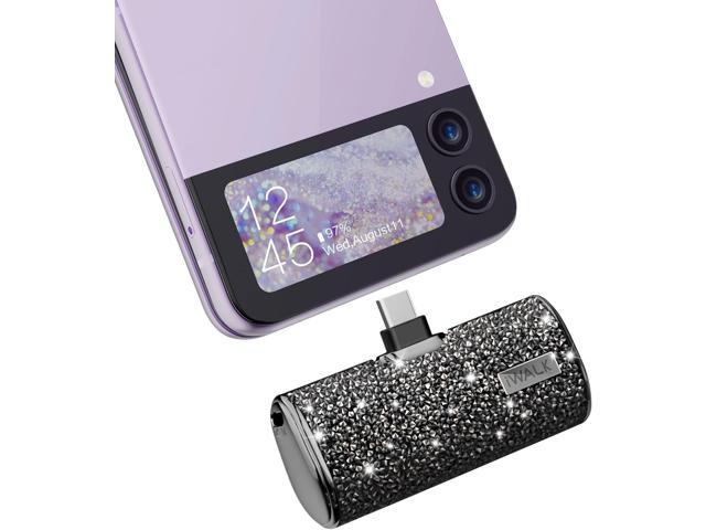 iWALK USB C Portable Charger, 4500mAh Ultra-Compact Small Power Bank, Sparkly Battery Pack Compatible with iPhone 16/15, 16 Plus, 16 Pro, 16 Pro...