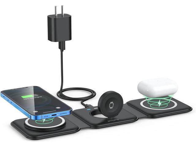 Wireless Charger 3 in 1,RTOPS Magnetic Travel Wireless Charging Station Multiple Devices,GaN 3 in 1 Charging Station,Compatible for...